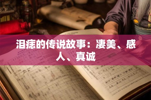 泪痣的传说故事：凄美、感人、真诚