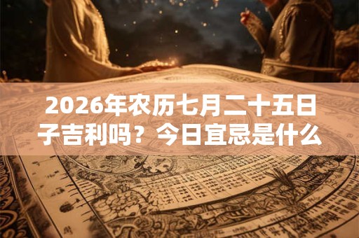 2026年农历七月二十五日子吉利吗？今日宜忌是什么