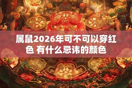 属鼠2026年可不可以穿红色 有什么忌讳的颜色