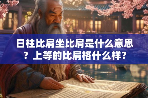 日柱比肩坐比肩是什么意思？上等的比肩格什么样？