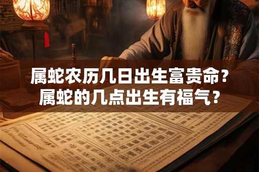 属蛇农历几日出生富贵命？属蛇的几点出生有福气？