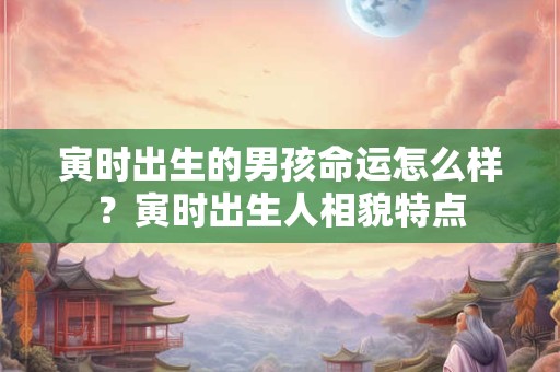 寅时出生的男孩命运怎么样?寅时出生人相貌特点 寅时出生的男孩命运怎么样?寅时出生人相貌特点