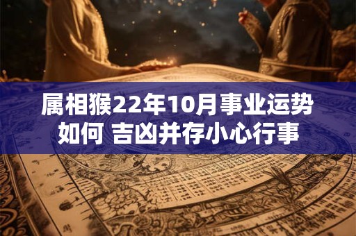 属相猴22年10月事业运势如何 吉凶并存小心行事