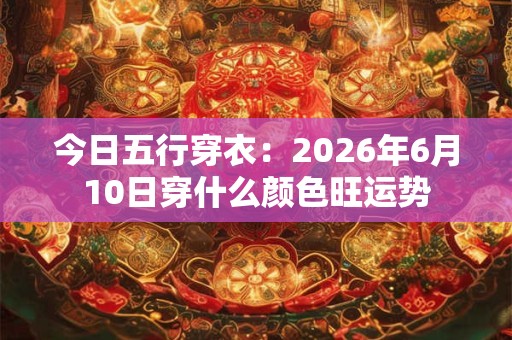 今日五行穿衣:2026年6月10日穿什么颜色旺运势 今日五行穿衣:2026年6月10日穿什么颜色旺运势