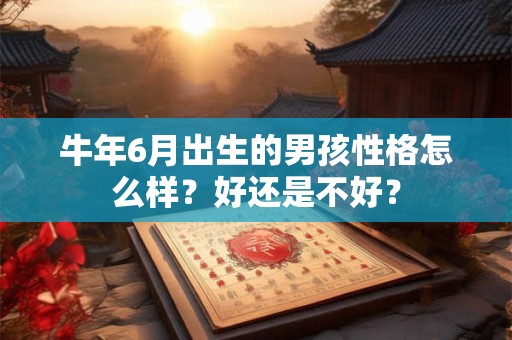 牛年6月出生的男孩性格怎么样？好还是不好？