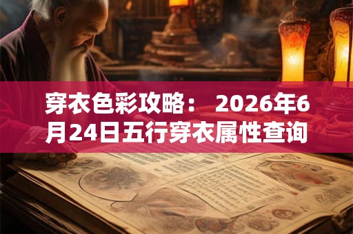 穿衣色彩攻略： 2026年6月24日五行穿衣属性查询