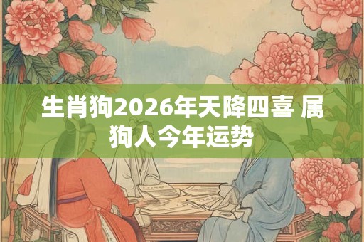 生肖狗2026年天降四喜 属狗人今年运势