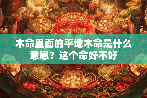 木命里面的平地木命是什么意思？这个命好不好
