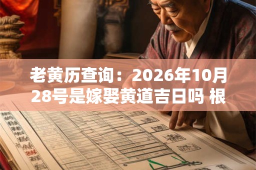 老黄历查询：2026年10月28号是嫁娶黄道吉日吗 根据八字择吉日