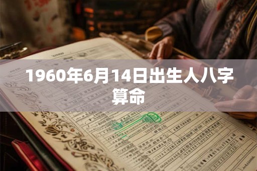 1960年6月14日出生人八字算命