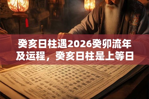 癸亥日柱遇2026癸卯流年及运程,癸亥日柱是上等日柱吗? 癸亥日柱遇2026癸卯流年及运程,癸亥日柱是上等日柱吗?