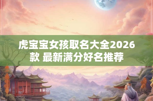 虎宝宝女孩取名大全2026款 最新满分好名推荐 虎宝宝女孩取名大全2026款 最新满分好名推荐