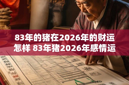 83年的猪在2026年的财运怎样 83年猪2026年感情运势怎么样 83年的猪在2026年的财运怎样 83年猪2026年感情运势怎么样