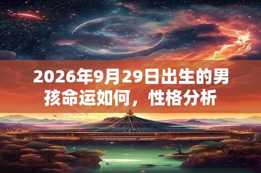 2026年9月29日出生的男孩命运如何，性格分析