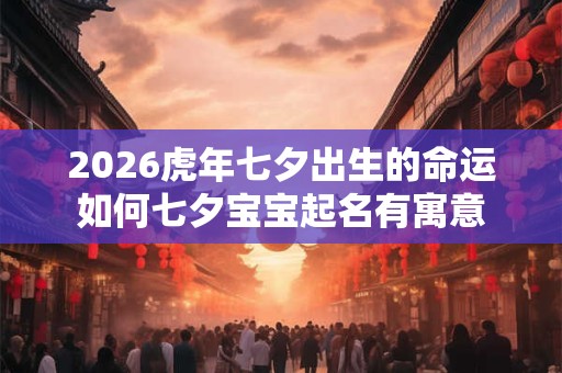 2026虎年七夕出生的命运如何七夕宝宝起名有寓意