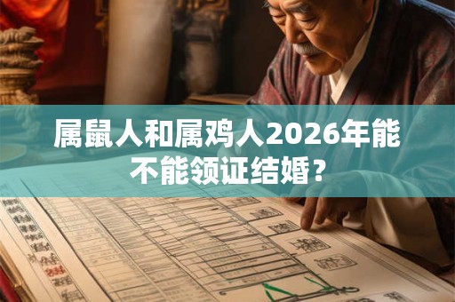 属鼠人和属鸡人2026年能不能领证结婚？