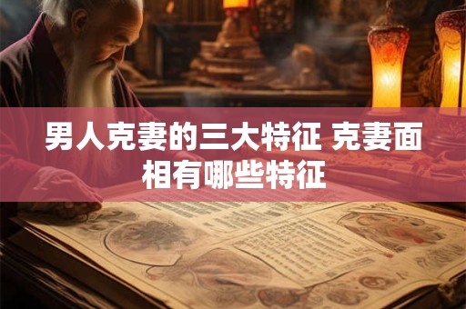 男人克妻的三大特征 克妻面相有哪些特征 男人克妻的三大特征 克妻面相有哪些特征