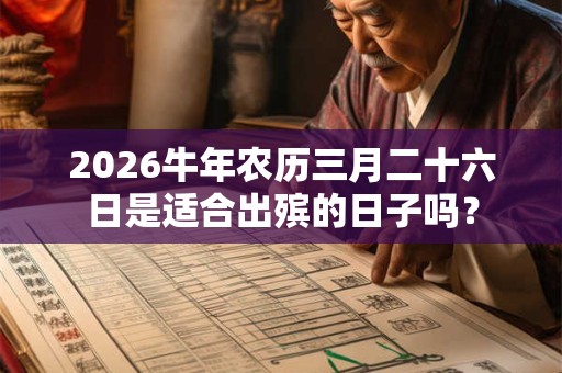 2026牛年农历三月二十六日是适合出殡的日子吗？