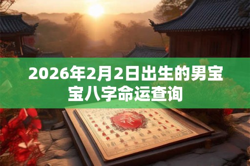 2026年2月2日出生的男宝宝八字命运查询