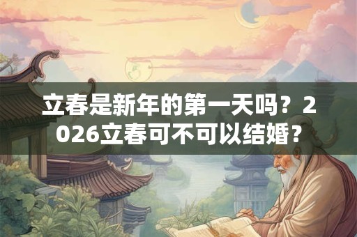立春是新年的第一天吗？2026立春可不可以结婚？