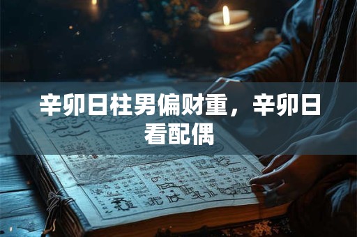 辛卯日柱男偏财重，辛卯日看配偶