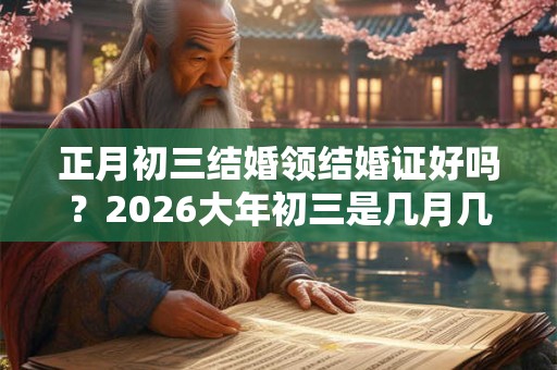 正月初三结婚领结婚证好吗？2026大年初三是几月几日？