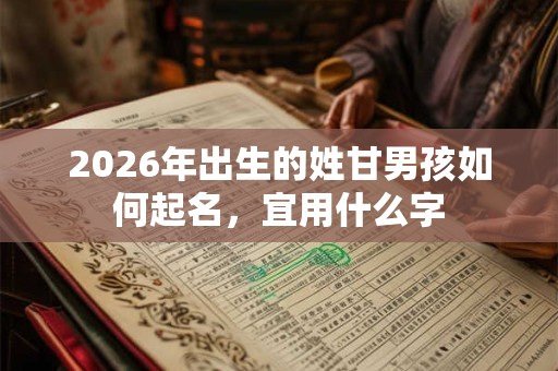 2026年出生的姓甘男孩如何起名，宜用什么字