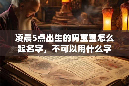凌晨5点出生的男宝宝怎么起名字，不可以用什么字