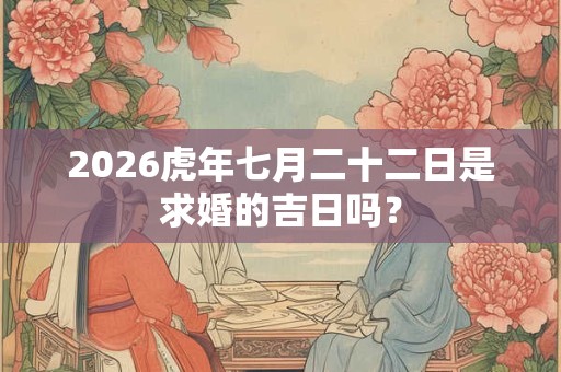 2026虎年七月二十二日是求婚的吉日吗？