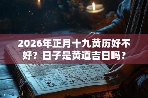 2026年正月十九黄历好不好？日子是黄道吉日吗？