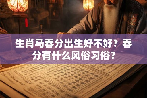 生肖马春分出生好不好？春分有什么风俗习俗？