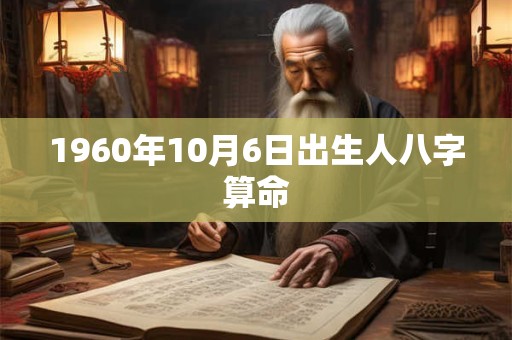 1960年10月6日出生人八字算命