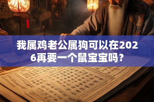 我属鸡老公属狗可以在2026再要一个鼠宝宝吗？