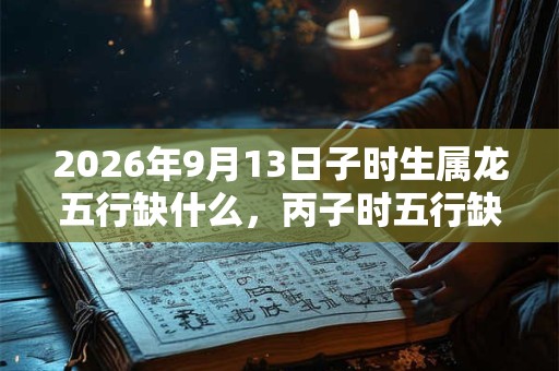 2026年9月13日子时生属龙五行缺什么，丙子时五行缺什么