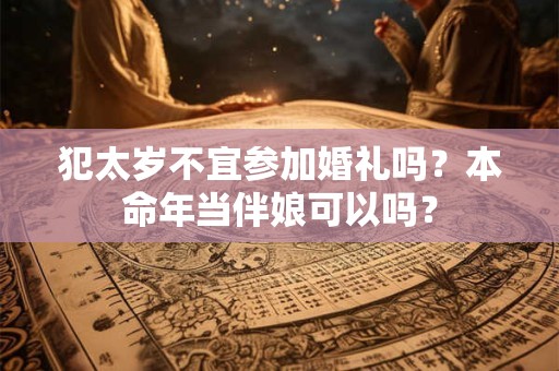 犯太岁不宜参加婚礼吗？本命年当伴娘可以吗？