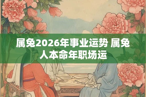 属兔2026年事业运势 属兔人本命年职场运