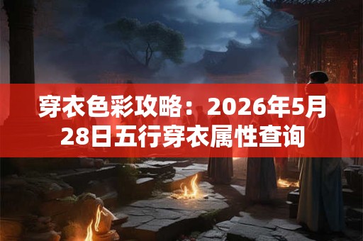 穿衣色彩攻略：2026年5月28日五行穿衣属性查询