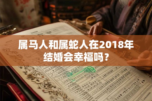 属马人和属蛇人在2018年结婚会幸福吗？