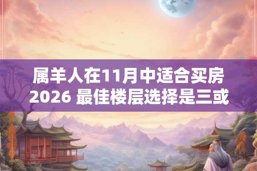属羊人在11月中适合买房2026 最佳楼层选择是三或四