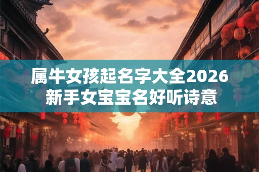 属牛女孩起名字大全2026 新手女宝宝名好听诗意