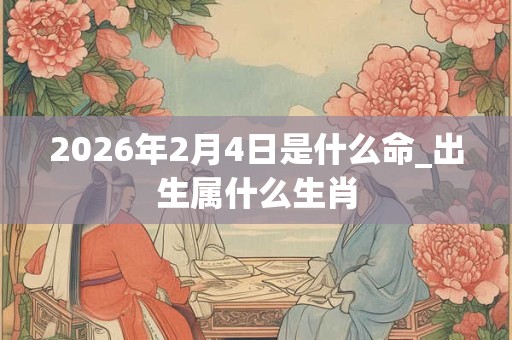 2026年2月4日是什么命_出生属什么生肖