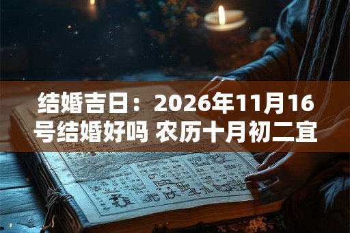 结婚吉日：2026年11月16号结婚好吗 农历十月初二宜嫁娶吗