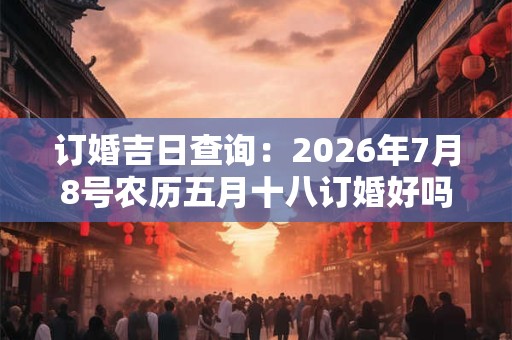 订婚吉日查询：2026年7月8号农历五月十八订婚好吗