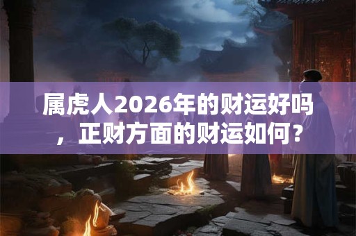 属虎人2026年的财运好吗，正财方面的财运如何？