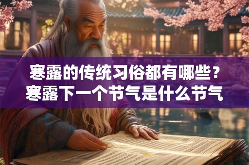 寒露的传统习俗都有哪些？寒露下一个节气是什么节气？