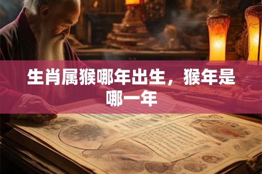 生肖属猴哪年出生，猴年是哪一年