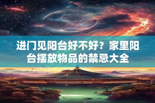 进门见阳台好不好？家里阳台摆放物品的禁忌大全