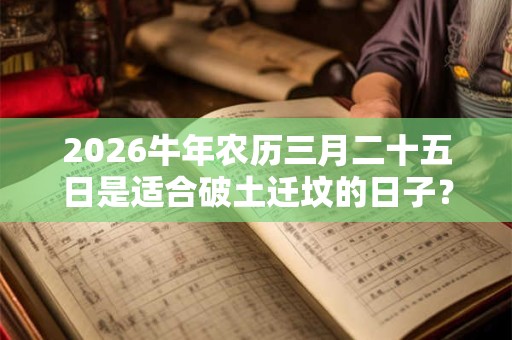 2026牛年农历三月二十五日是适合破土迁坟的日子？