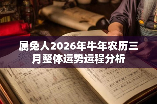 属兔人2026年牛年农历三月整体运势运程分析