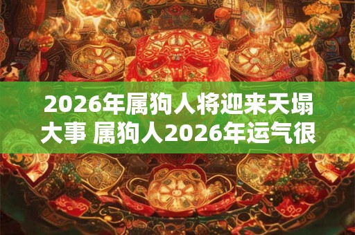 2026年属狗人将迎来天塌大事 属狗人2026年运气很差吗 2026年属狗人将迎来天塌大事 属狗人2026年运气很差吗